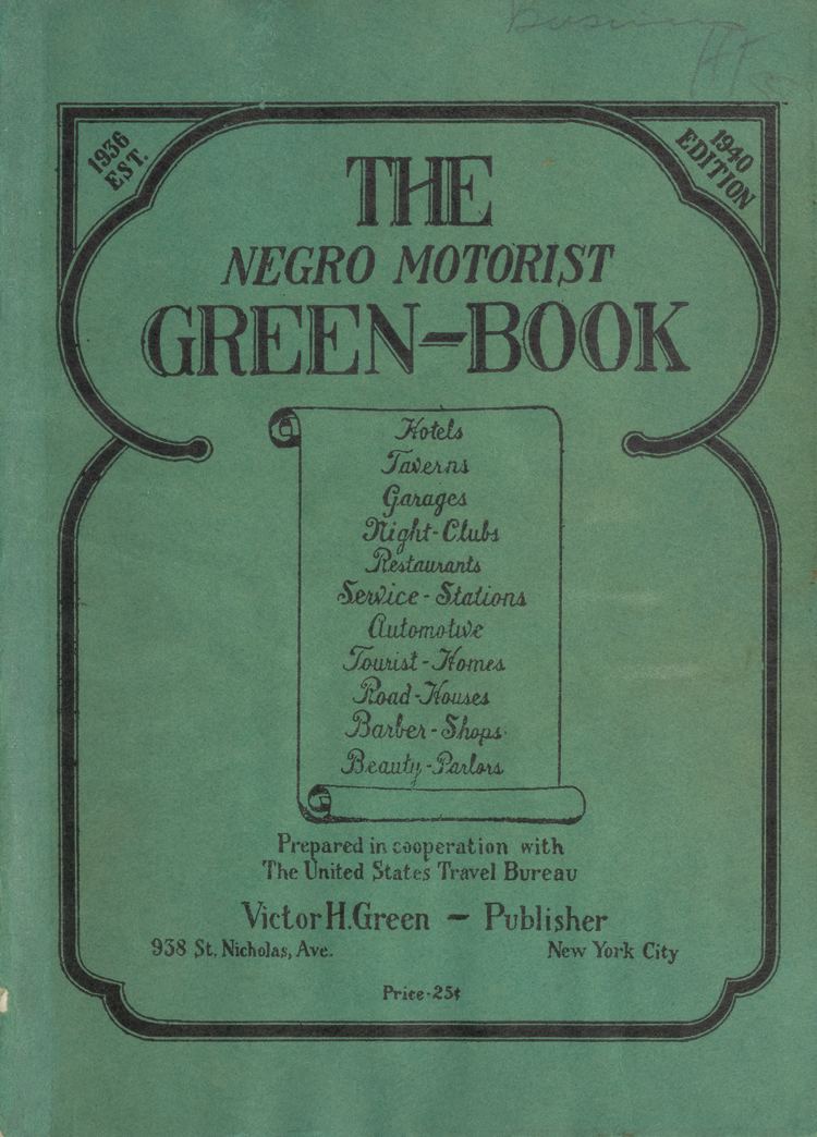 The Negro Motorist Green Book httpsuploadwikimediaorgwikipediacommons77