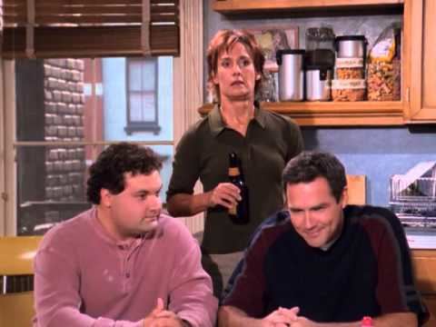 Artie Lange, Norm MacDonald, Laurie Metcalf talking to each other in a scene from the 1999 American television sitcom, The Norm Show