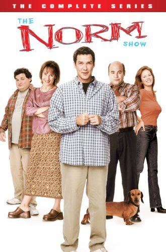 Artie Lange, Norm MacDonald, Nikki Cox, Ian Gomez, Laurie Metcalf, and a dog in the 1999 American television sitcom, The Norm Show