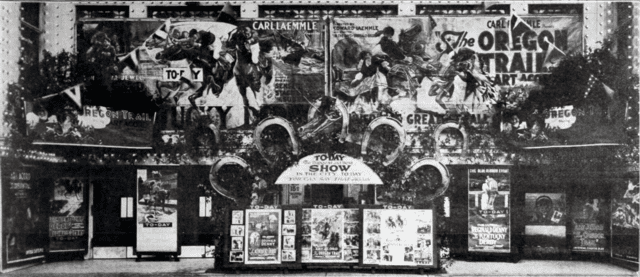 The Oregon Trail (1923 serial) Theater advertising the 1923 silent serial The Oregon Trail The