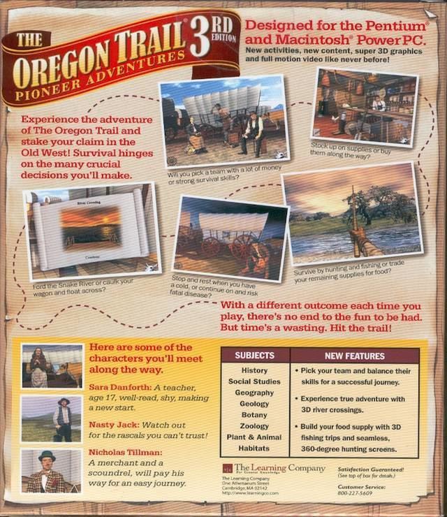 The Oregon Trail 3rd Edition The Oregon Trail 3rd Edition Box Shot for PC GameFAQs