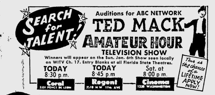 The Original Amateur Hour Classic Television Showbiz Ted Mack and the Original Amateur Hour