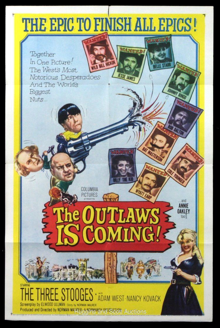 The Outlaws Is Coming Three Stooges 1965 The Outlaws Is Coming Theatre Display Lot of 12