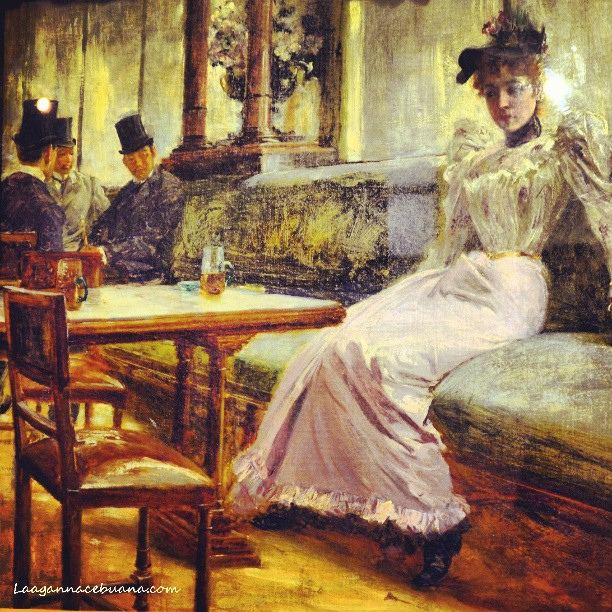 The painting of "The Parisian Life" by Juan Luna