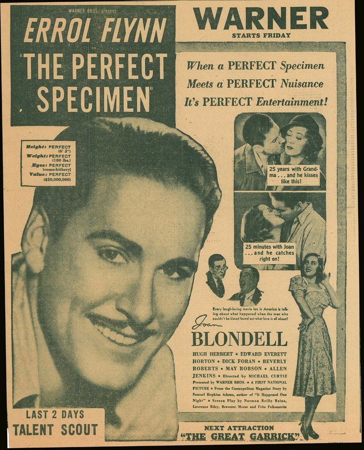 The Perfect Specimen The Perfect Specimen 1937 Film Ad The Errol Flynn Blog