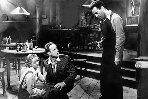 The Petrified Forest movie scenes  Best Actress Bette Davis and Best Supporting Actor Humphrey Bogart with my 2 Best Actor Leslie Howard in my 2 film of 1936 The Petrified Forest
