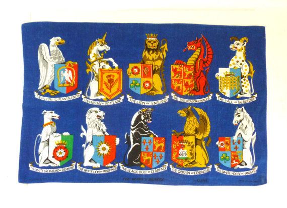 The Queen's Beasts Vintage Royal Blue Irish Linen The Queen39s Beasts Coat by JoeBlake