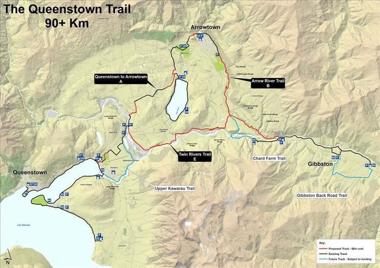 The Queenstown Trail Cross Country Tracks in Queenstown Trail Maps Frankton Track