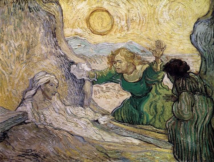 The Raising of Lazarus (Rembrandt) The Raising of Lazarus after Rembrandt by GOGH Vincent van
