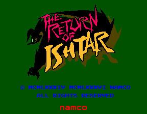 The Return of Ishtar Return Of Ishtar The Videogame by Namco