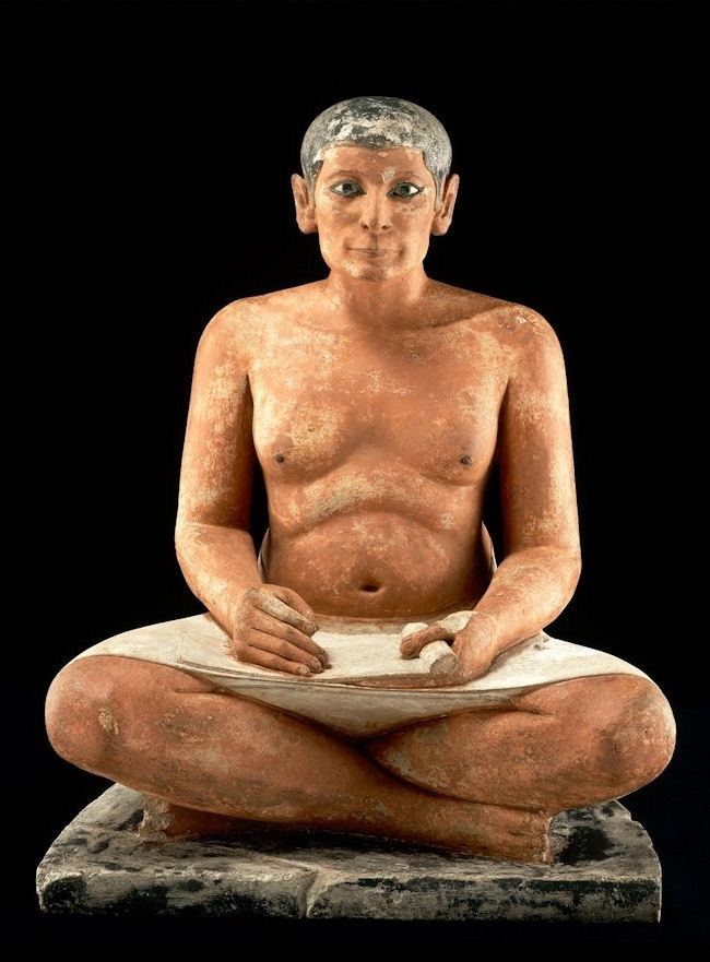The Seated Scribe The Seated Scribe ancient Egyptian art Louvre museum Paris
