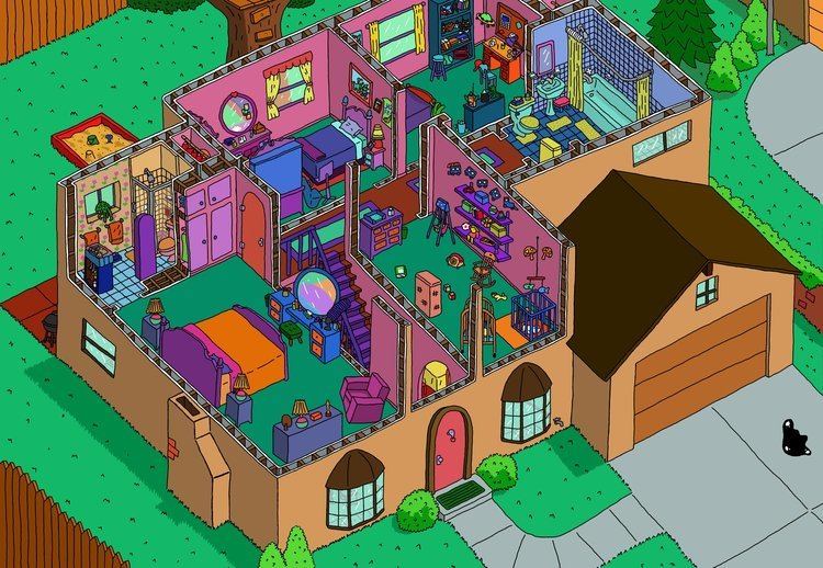 The Simpsons house The Simpsons house layout Inc rarely seen rumpus room