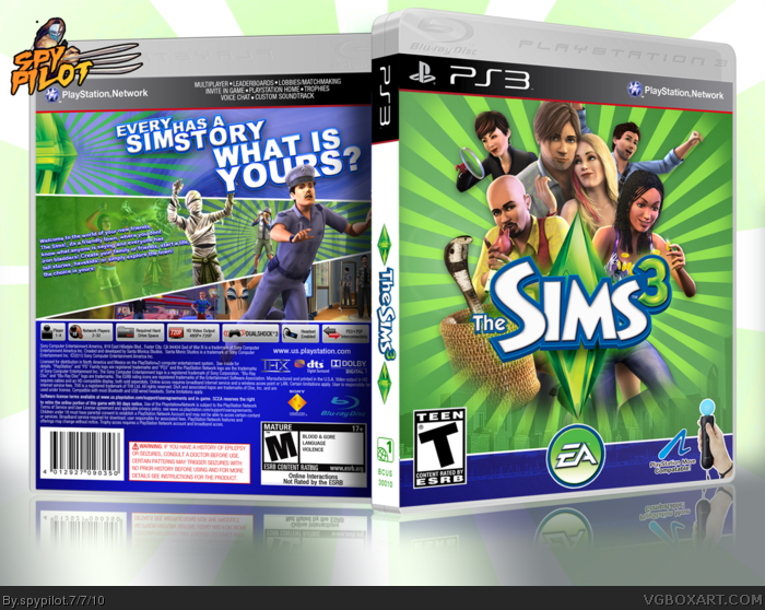 The Sims 3 (console video game) vgboxartcomboxesPS338471thesims3png