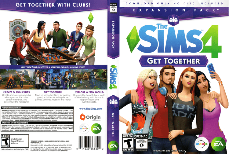 The Sims 4: Get Together The Sims 4 Get Together Full Box Art SimsVIP