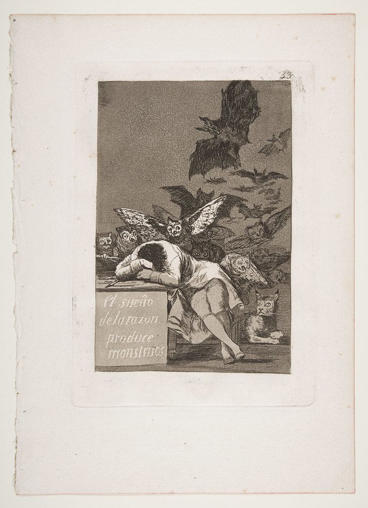 The Sleep of Reason Produces Monsters Plate 43 from 39Los Caprichos39 The sleep of reason produces monsters