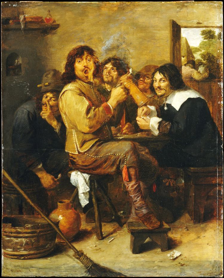 The Smokers (painting) httpsuploads8wikiartorgimagesadriaenbrouwe