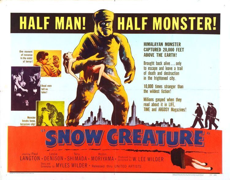 The Snow Creature Poster for The Snow Creature 1954 USA Wrong Side of the Art