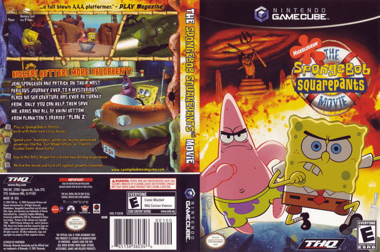 The SpongeBob SquarePants Movie (video game) artgametdbcomwiicoverfullHQUSGGVE78png