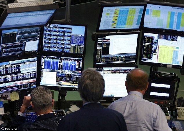 The Stork Exchange movie scenes Market information Traders at the New York Stock Exchange use the Bloomberg terminals