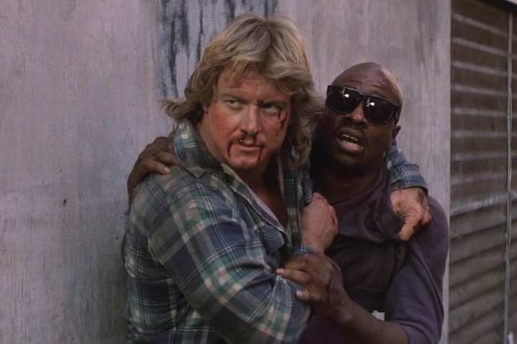 The Story of David movie scenes  the gum chewing ass kicking Roddy Piper engages Keith David in one of the most ridiculous bouts of fisticuffs in movie history The fight lasts 