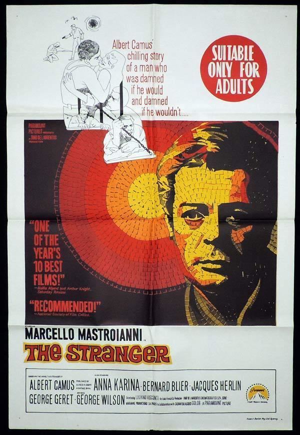 The Stranger (1967 film) THE STRANGER One Sheet Movie Poster Marcello Mastroianni