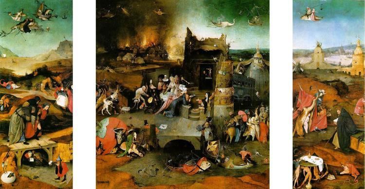 The Temptation of St Anthony (Bosch painting) Triptych The Temptation of St Anthony 1470 1516 Hieronymus