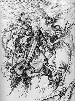 The Temptation of St Anthony (Schongauer) httpsuploadwikimediaorgwikipediacommonsthu