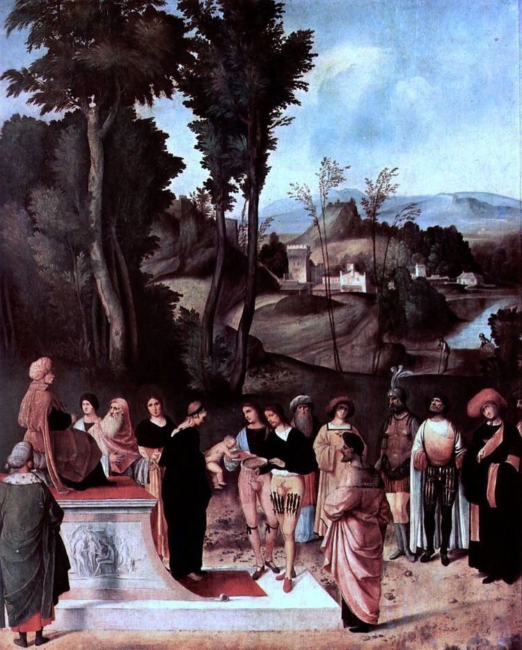 The Test of Fire of Moses (Giorgione) wwwartbibleinfoimagesgiorgionevuurproefmozes