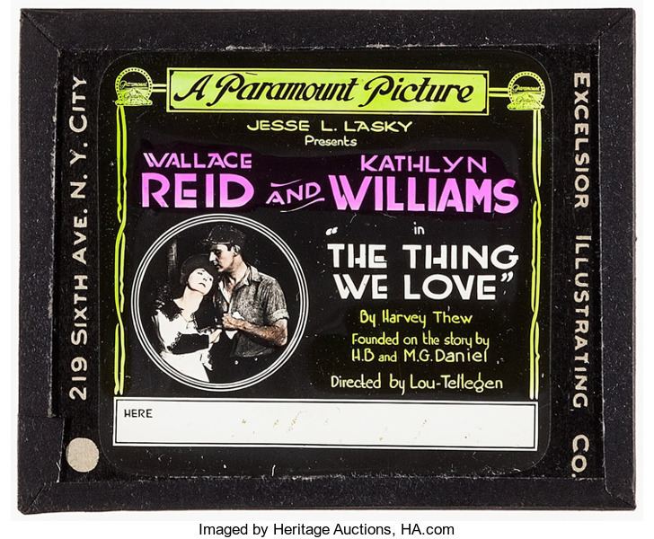 The Thing We Love Paramount 1918 Glass Slide 325 X Lot