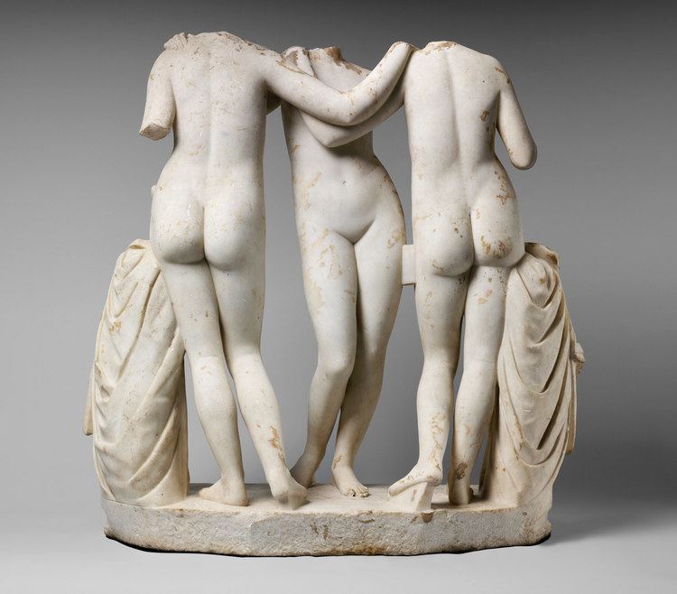 The Three Graces (sculpture) Marble Statue Group of the Three Graces Work of Art Heilbrunn