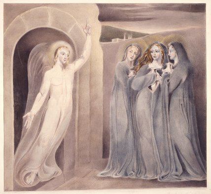The Three Marys The Three Marys at the Sepulchre by William Blake by Blake William