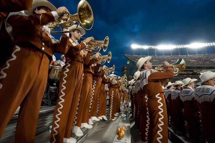 The University of Texas Longhorn Band Horn Section UT Longhorn Band Dave Wilson Photography