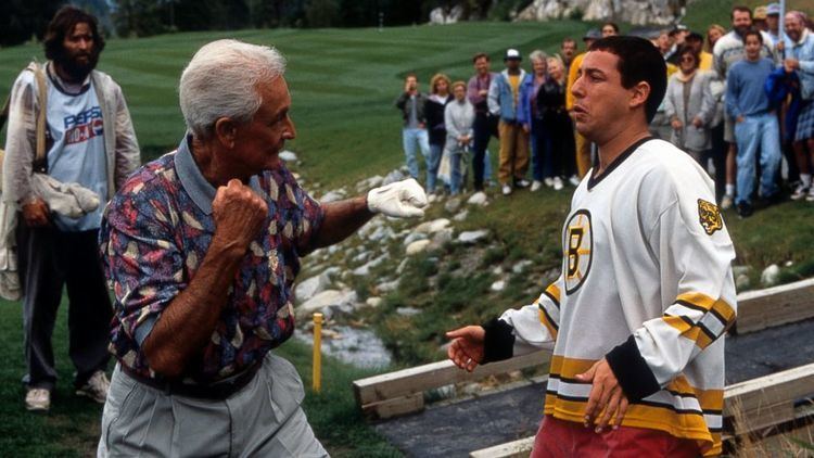 The Way to Fight movie scenes PHOTO Bob Barker prepares to punch Adam Sandler in a scene from the 1996 film