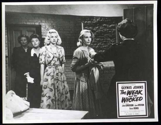 The Weak and the Wicked THE WEAK AND THE WICKED 1954 Diana Dors Rare British Film Noir Lobby