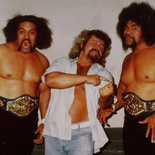 The Wild Samoans Afa amp Sika the Wild Samoans with manager Captain Lou Albano The
