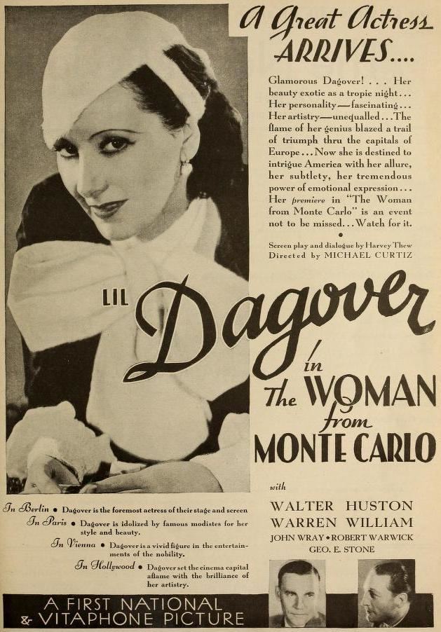 The Woman from Monte Carlo 1932 WarrenWilliamcom