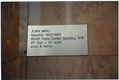 The World Trade Center Tapestry World Trade Center Tapestryquot by Joan Mir Manhattan 199 Flickr