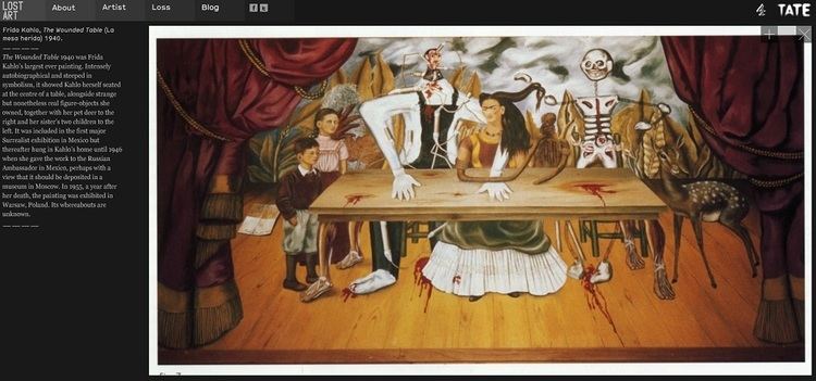The Wounded Table Lost Frida Kahlo Painting 39The Wounded Table39 Online at Gallery of