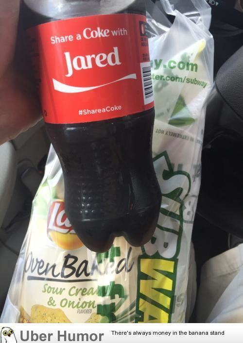 Went to Subway for lunch and accidentally picked the wrong bottle of