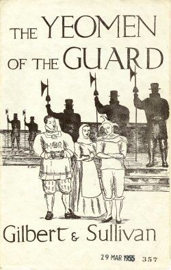 The Yeomen of the Guard Soham Grammarians Yeomen of the Guard 1955