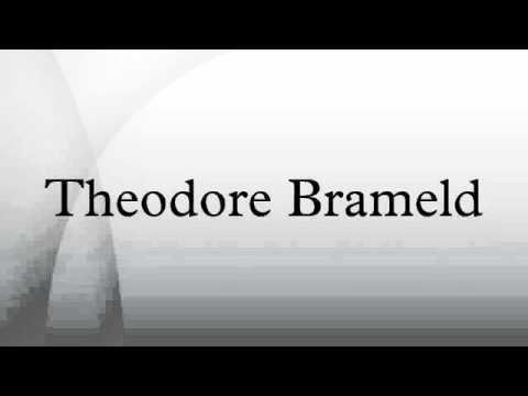 Theodore Brameld's name written on a gray background