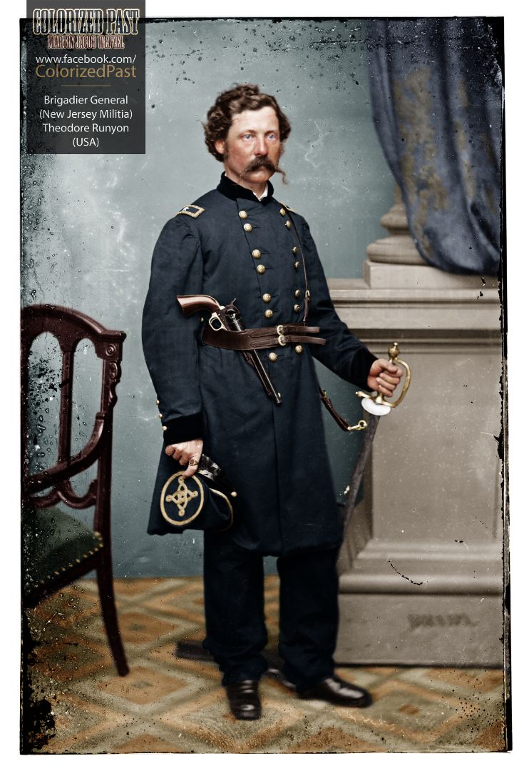 Theodore Runyon Union General Theodore Runyon Colorized Union Civil War Generals