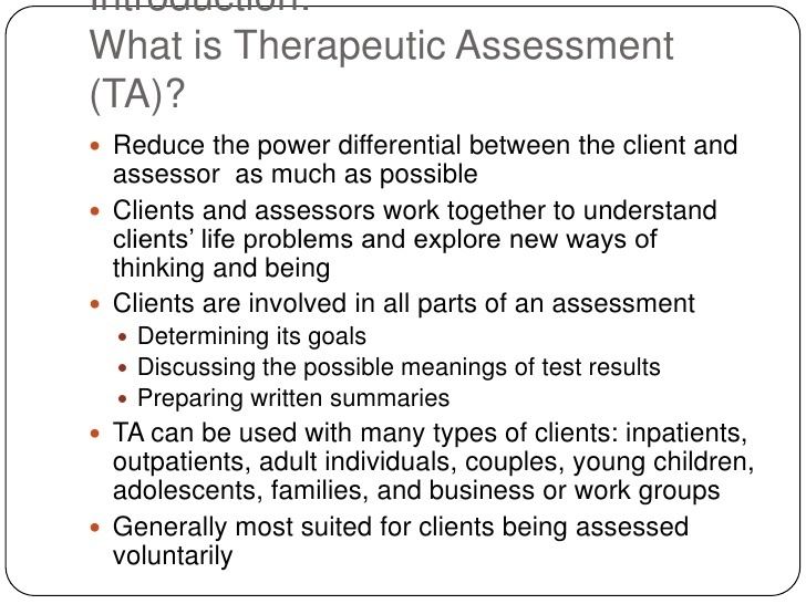 Therapeutic assessment httpsimageslidesharecdncomtherapeuticassessm