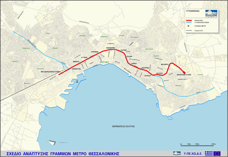 Thessaloniki Metro THESSALONIKI METRO MAP