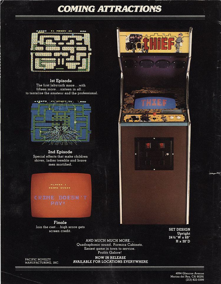 Thief (arcade game) flyersarcademuseumcomflyersvideopnovelty128