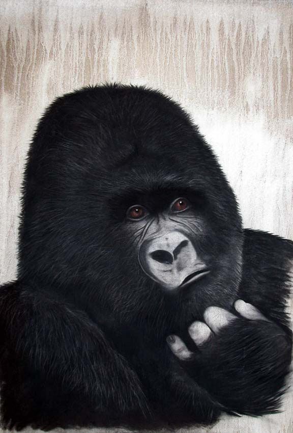 Thierry Bisch Molho GorillaapemonkeyThierry Bisch Animal painter