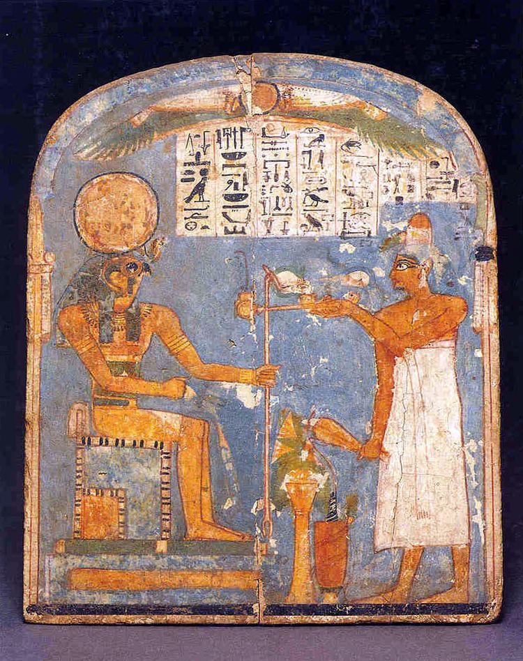 Third Intermediate Period of Egypt Egyptian stela depicting the Deceased before Horus 18th Dynasty