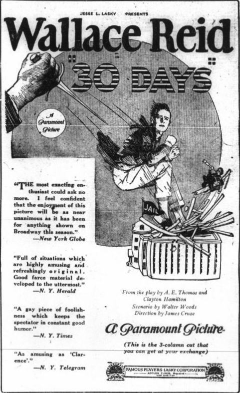 Thirty Days 1922 film Wikipedia