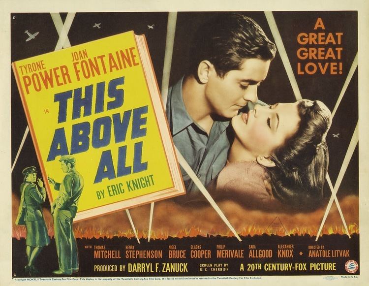 Lauras Miscellaneous Musings Tonights Movie This Above All 1942