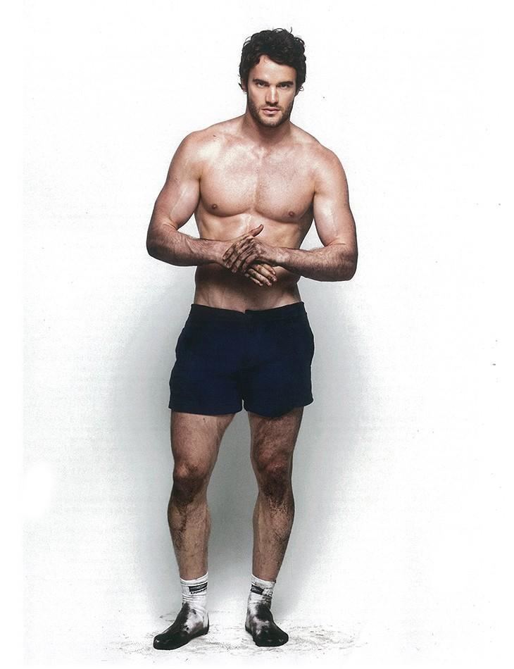 Thom Evans Attitude August 2012 Cover with rugby player Thom Evans